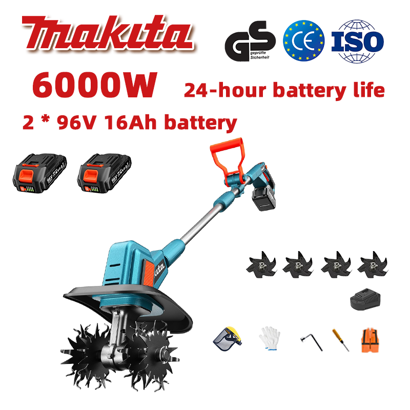 (24-hodinová výdrž batérie) pluh 6000 W + lítiová batéria 96 V 16 Ah * 2 + rýchlonabíjačka * 1 + pluhové nože * 4 + rôzne príslušenstvo