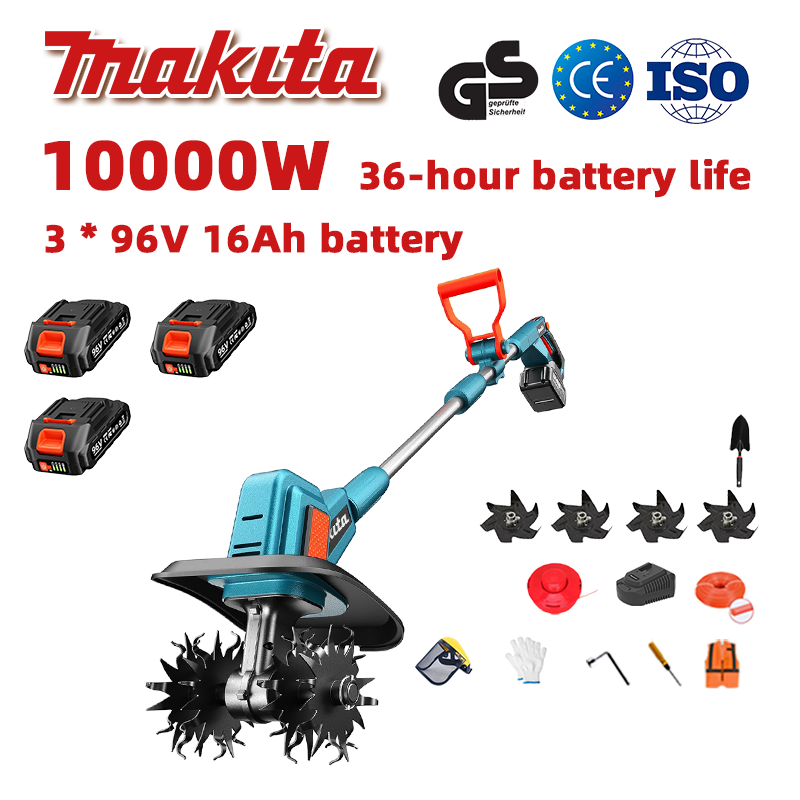 (Výdrž batérie 36 hodín) Pluh 10 000 W + lítiová batéria 96 V 16 Ah * 3 ks + rýchlonabíjačka * 1 ks + lopata * 1 ks + radlica pluhu * 4 ks + rezacie lano * 1 ks + rôzne príslušenstvo